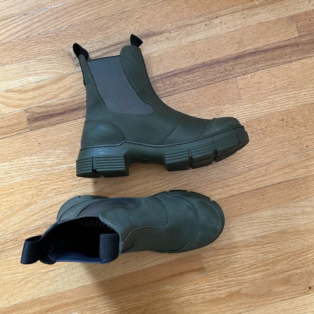 Ganni City Boots - Kalamata Green